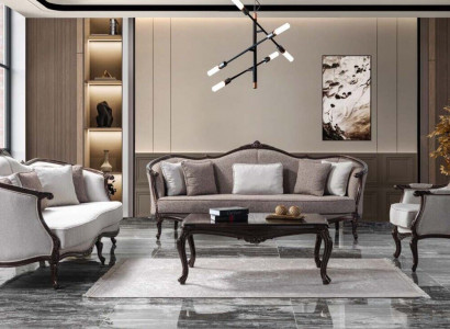 Three-seat sofa set armchair fabric sofa suite gray upholstered sofa couch