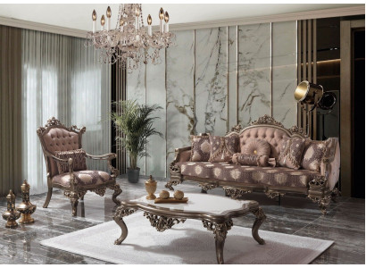 Upholstered sofa Chesterfield set fabric sofa beige set couch
