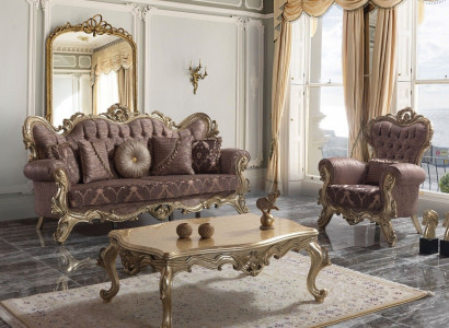 Chesterfield Sofa Set Upholstered Sofa Sofa Couch Purple Fabric Sofa Set
