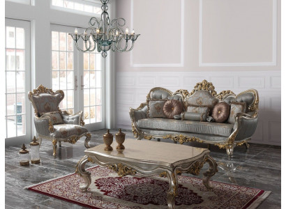 Luxury Sofa Set Complete Couch Set Gray Upholstered Sofa Fabric Sofa