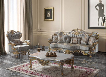 Sofa set upholstered sofa couch blue fabric sofa couch set