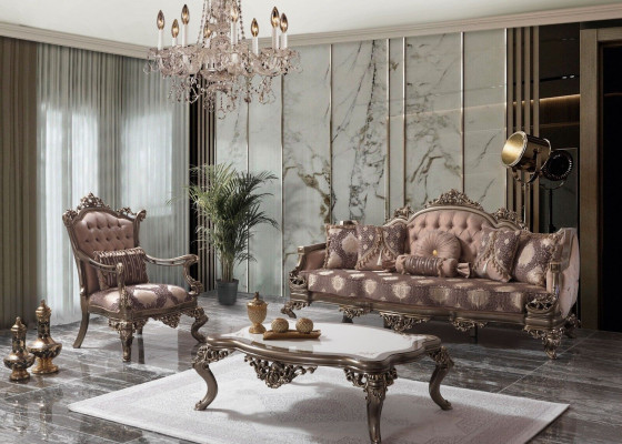 Couch Sofa Set Three-Seater Armchair Sofa Set Beige Upholstered Sofa