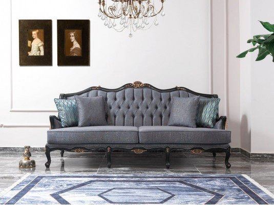 Sofa set couch fabric sofa upholstered sofa grey Chesterfield set