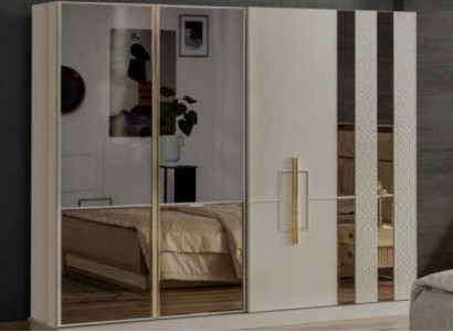 Cabinets Wardrobe Closet Bedroom White Modern Wood Luxury
