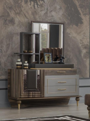 Makeup Table Console Table Luxury Furniture Brown Design Wood Console New