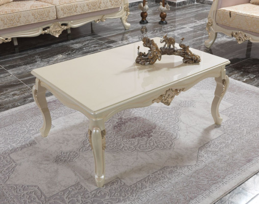 Coffee table living room table side table console beige wood table