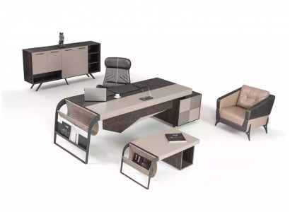 Law Office Luxury Furniture Office Setup Complete Set Table Cabinet 3-piece