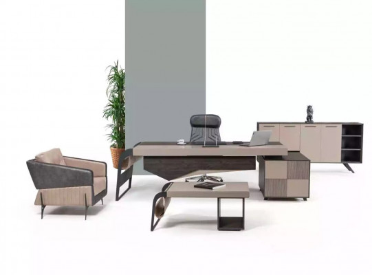 Law Office Luxury Furniture Office Setup Complete Set Table Cabinet 3-piece