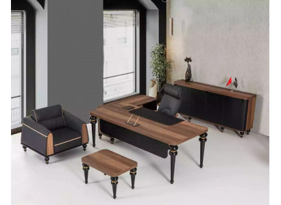 Luxury Office Desk Set 4 pcs. Cabinet Table Desk Coffee Table 3 pieces
