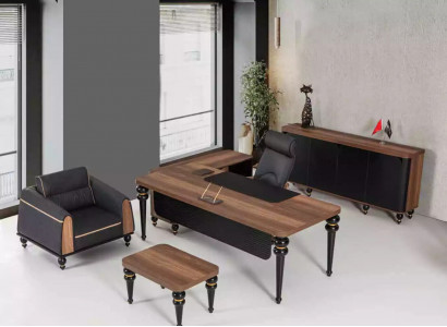 Luxury Office Desk Set 4 pcs. Cabinet Table Desk Coffee Table 3 pieces