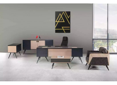 Modern study room set luxury office furniture filing cabinet desk