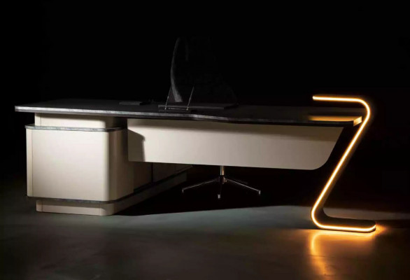 Desk LED Illuminated Design Table Office Furniture Tables 250cm