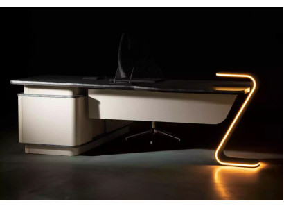 Desk LED Illuminated Design Table Office Furniture Tables 250cm