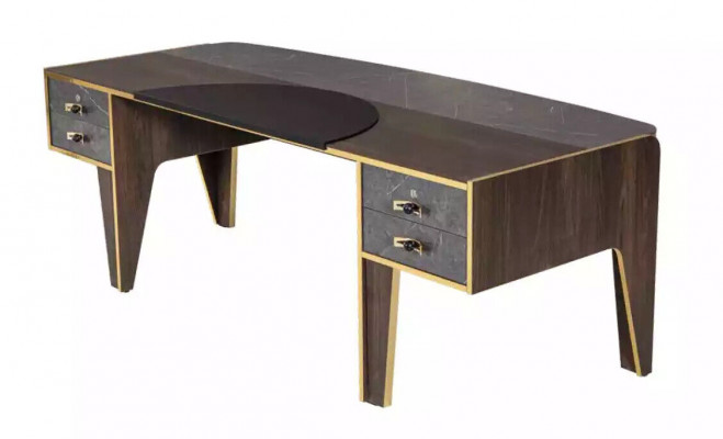 Luxury Office Desk Set 4-piece Cabinet Desk Writing Desk Coffee Table 4-piece