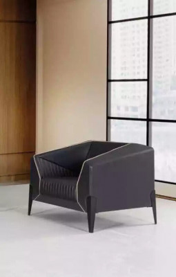 Black office furniture sofa set armchair three-seater complete furniture set