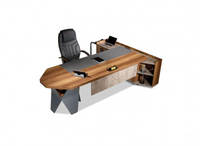 Office desk writing desk corner desk work desk office wood brown