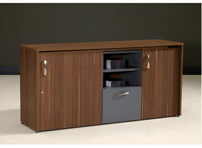 Office cabinet desk 2 in 1 functional cabinet table wood brown new