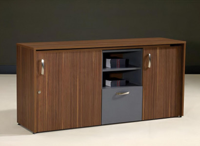 Office cabinet desk 2 in 1 functional cabinet table wood brown new