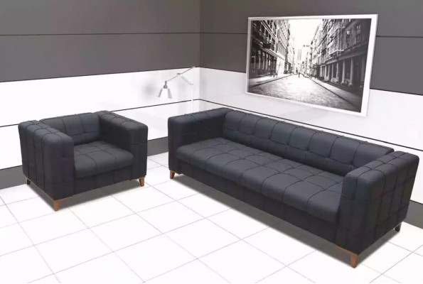 Upholstered seating group sofas luxury couch set three-seater armchair fabric