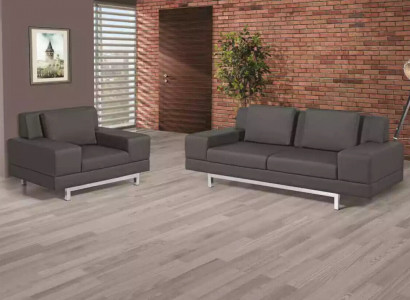 Gray couch set three-seater armchair sofa set study room sofas