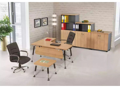 Designer office furniture study set desk coffee table cabinet 3-piece