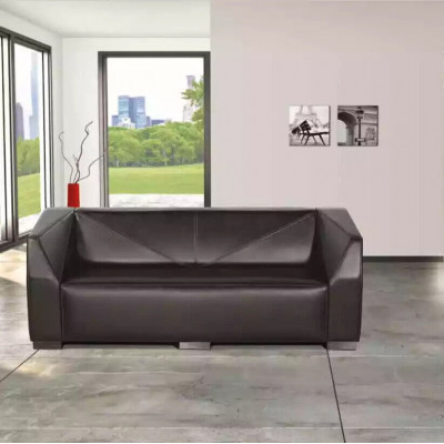 Black study furniture sofa set three-seater luxury armchair 2-piece set