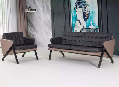 Modern sofa set luxury two-seater armchair upholstered design office furniture