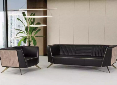 Office furniture sofa set 3+1 three-seater armchair study furniture furnishing