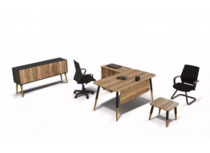 Office furniture set study office furnishing table suite corner desk 3-piece