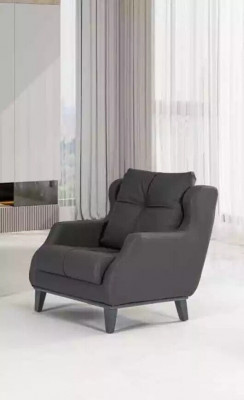 Black sofa set armchair two-seater luxury modern upholstered seat 2+1