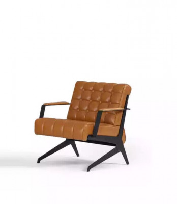 Light-brown office sitting suite two-seater armchair office suite