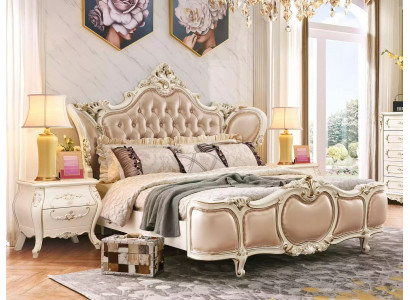 Bedroom furniture bed 2x nightstands luxury set new classic furniture 3-piece