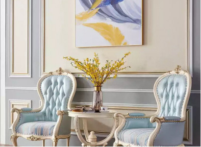 Living room set 2x armchairs coffee table 3-piece luxury indoor lounge club furniture