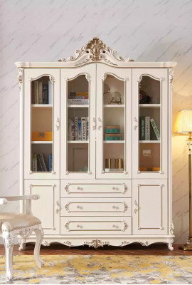 White bookshelf for the living room classic furniture luxury furniture new