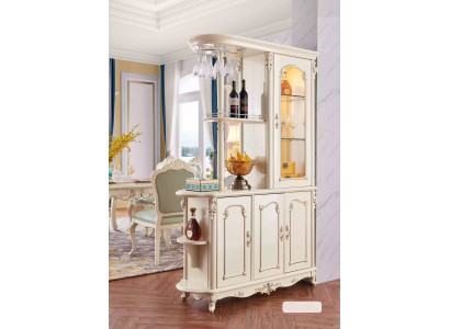 Bar cabinet for the dining room classic pearl white furniture new luxury