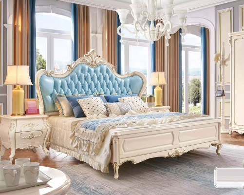 Bedroom set bed and 2 nightstands luxury classic furniture new