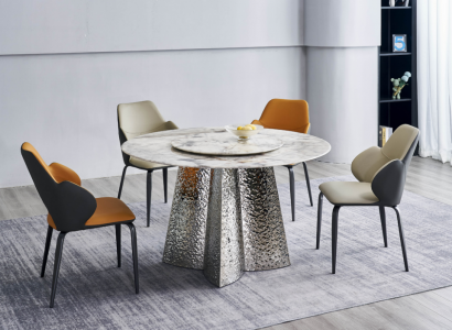 Modern dining group 6x chairs seating group luxury dining table 7-piece set