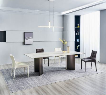 Dining Room Set Stylish Dining Table 6x Chairs Group Wood Frame 7-piece Set