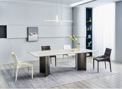 Dining Room Set Stylish Dining Table 6x Chairs Group Wood Frame 7-piece Set