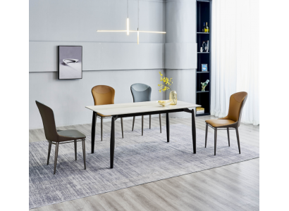 Dining group modern dining table designer 6x textile chairs single-seat tables
