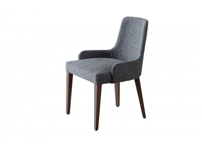 Exclusive gray chair with wood brown leg design dining room novelty