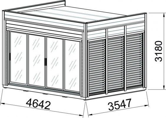 Camping house wooden house garden house camping cottage prefab house 464 cm