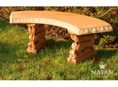 Bench furniture terrace garden quiet corner concrete seat bench Roman
