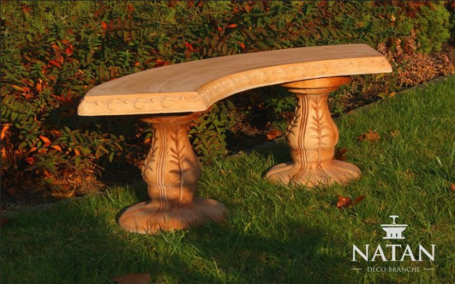 Bank Bench Furniture Terrace Garden Quiet Corner Concrete Seat Bench Roman Style