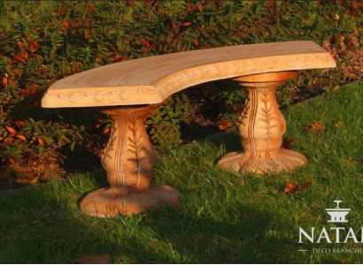 Bank Bench Furniture Terrace Garden Quiet Corner Concrete Seat Bench Roman Style
