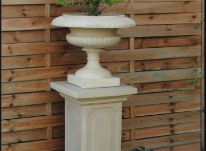 Flower basket, flower vase, vessel, garden box, terrace, decoration, statue, figures
