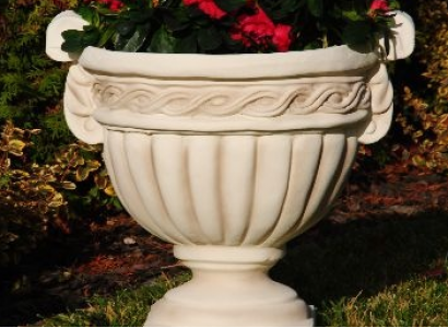 Flower basket, flower vase, container, garden, terrace, decoration, statue, figures, Alma