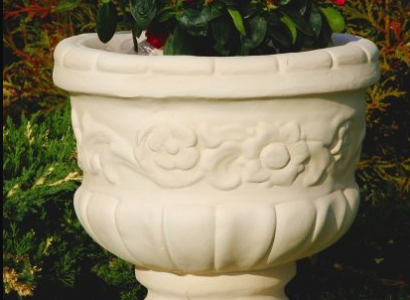 Flower basket, flowers, vase, container, garden, terrace, decoration, statue, figures, box