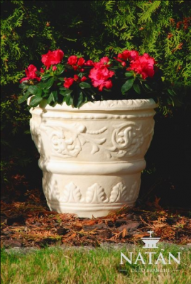 Flower basket, flowers, vase, container, garden, decoration, statue, figures, box, terrace