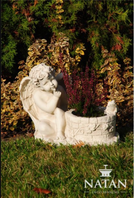 Box flowers tub planting vessel grave decoration garden ornament statue stone
